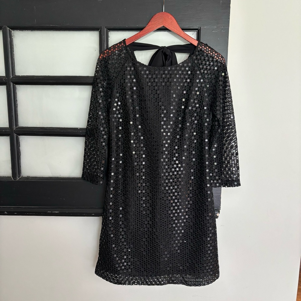 Lilly Pulitzer Aaliyah Putting On The Glitz Black Sequin Dress Size 4